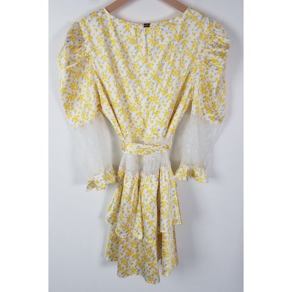 For Love & Lemons Women's Sz. M Daffodil Robe Collab with Victoria Secrets - Picture 10 of 13